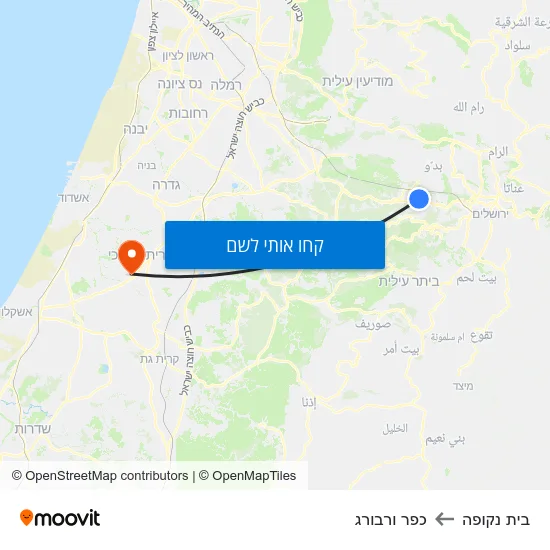 מפת בית נקופה לכפר ורבורג