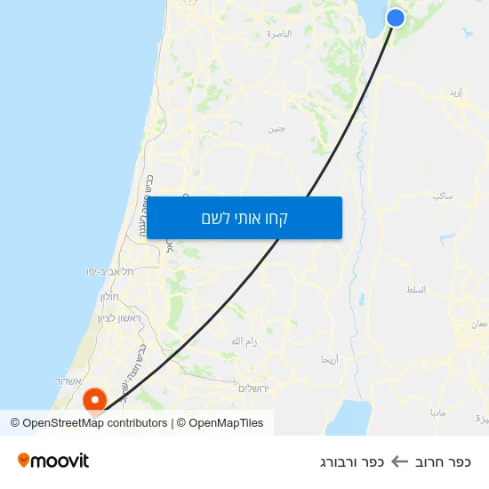 מפת כפר חרוב לכפר ורבורג