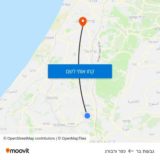 מפת גבעות בר לכפר ורבורג