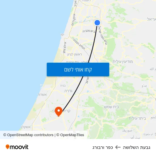 מפת גבעת השלושה לכפר ורבורג