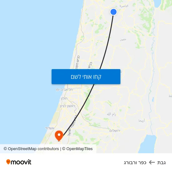 מפת גבת לכפר ורבורג