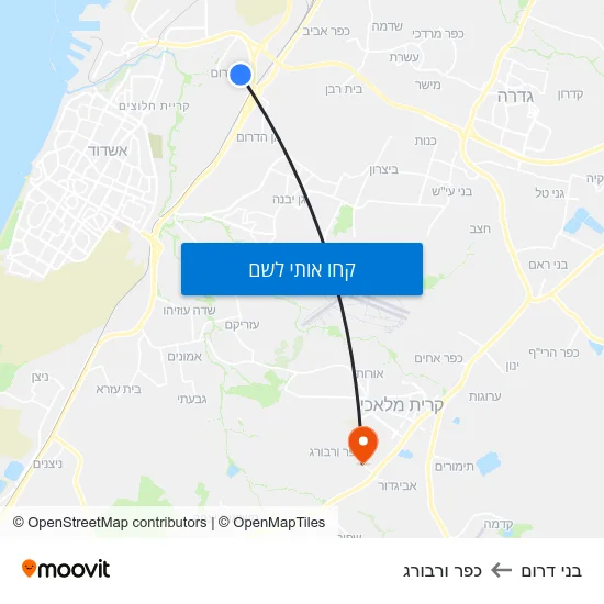 מפת בני דרום לכפר ורבורג