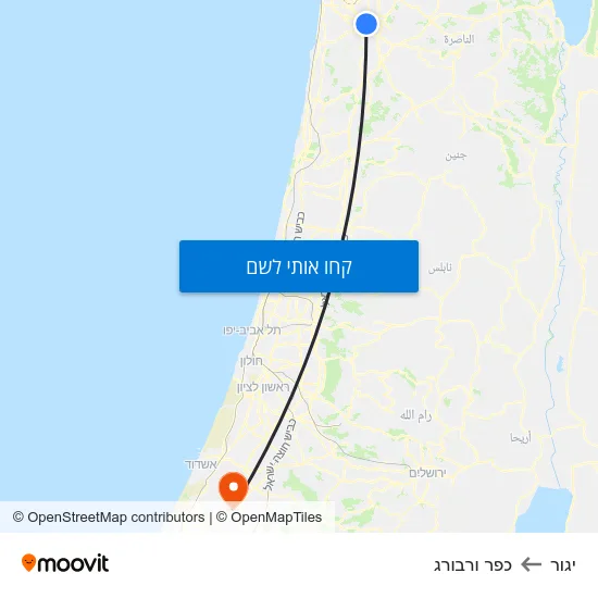 מפת יגור לכפר ורבורג