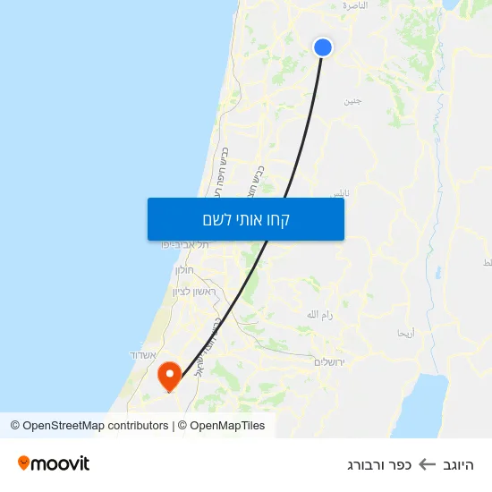 מפת היוגב לכפר ורבורג