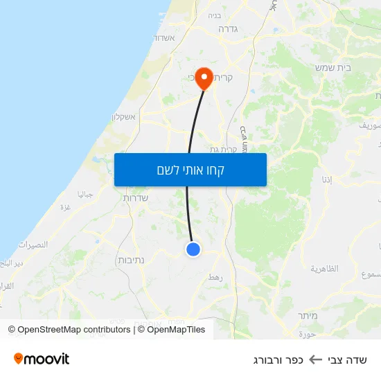 מפת שדה צבי לכפר ורבורג