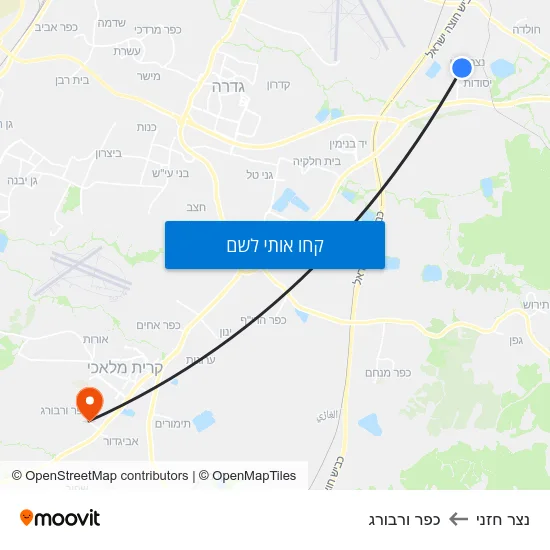 מפת נצר חזני לכפר ורבורג