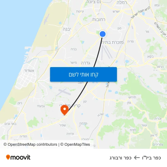 מפת כפר ביל"ו לכפר ורבורג