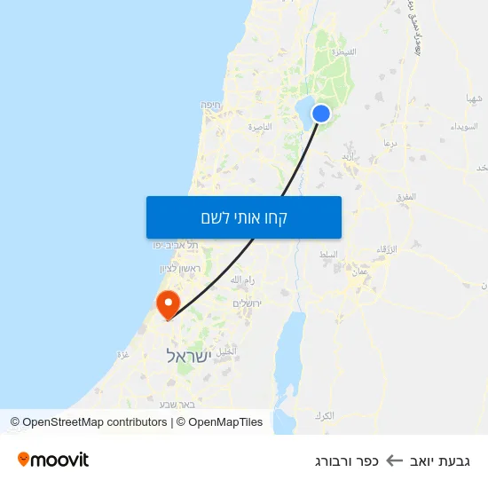 מפת גבעת יואב לכפר ורבורג