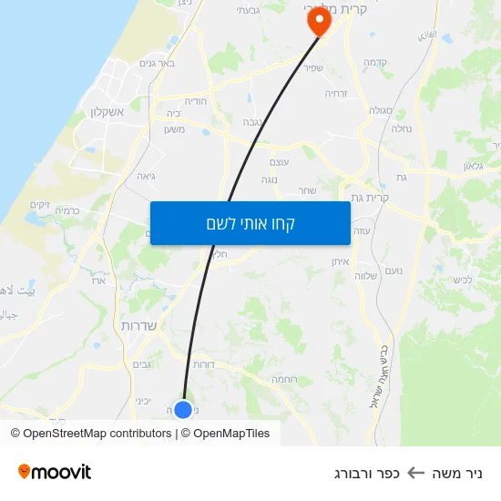 מפת ניר משה לכפר ורבורג