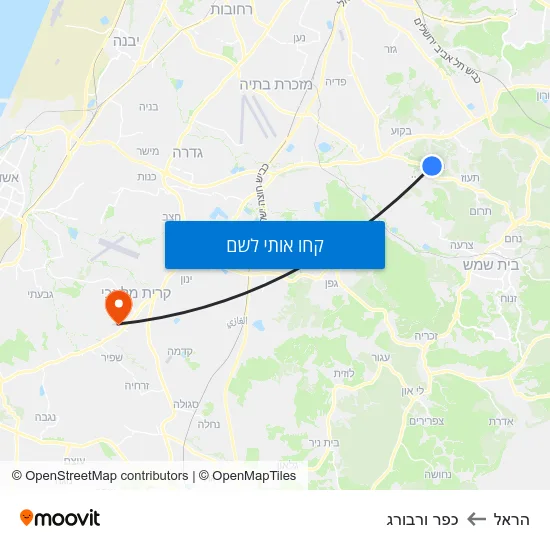 מפת הראל לכפר ורבורג