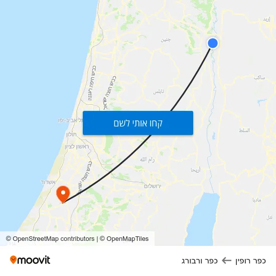מפת כפר רופין לכפר ורבורג