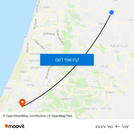 מפת יצהר לכפר ורבורג