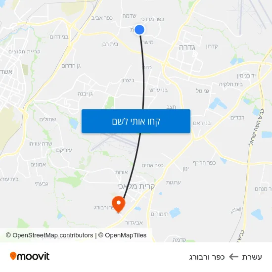 מפת עשרת לכפר ורבורג