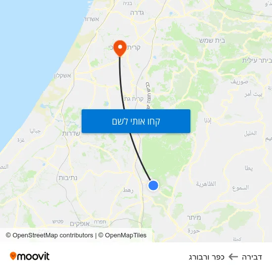 מפת דבירה לכפר ורבורג