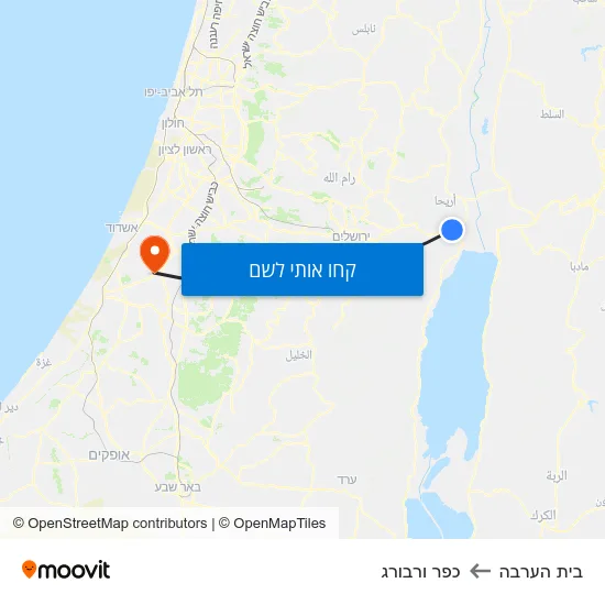 מפת בית הערבה לכפר ורבורג