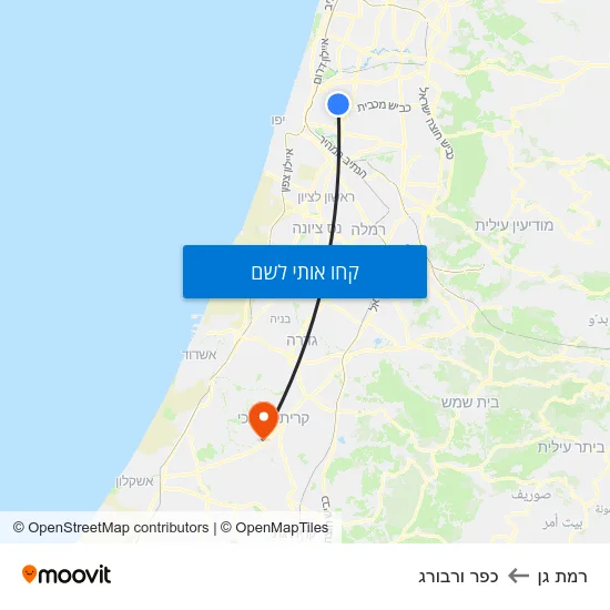 מפת רמת גן לכפר ורבורג