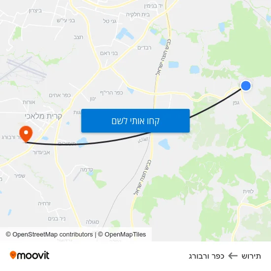 מפת תירוש לכפר ורבורג