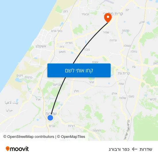 מפת שדרות לכפר ורבורג
