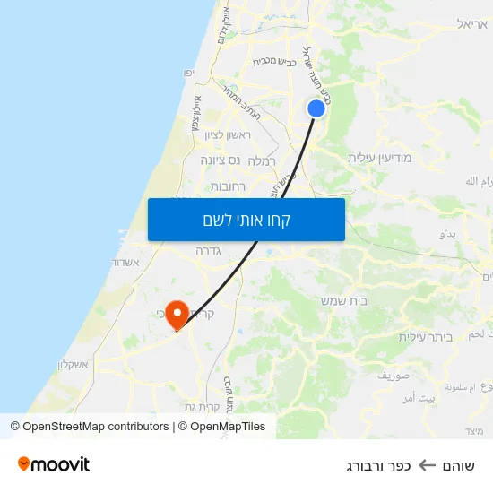מפת שוהם לכפר ורבורג
