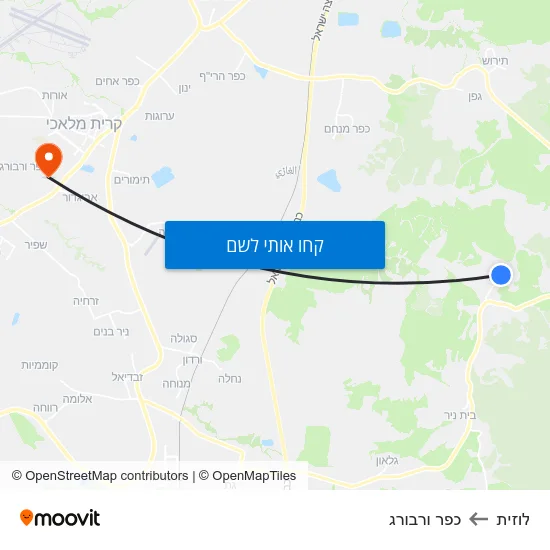 מפת לוזית לכפר ורבורג