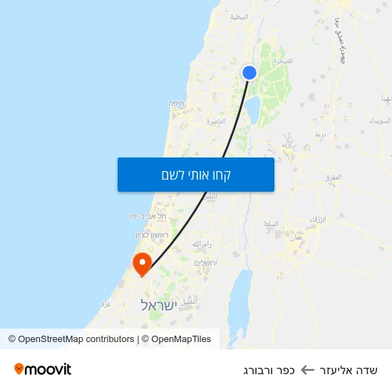 מפת שדה אליעזר לכפר ורבורג