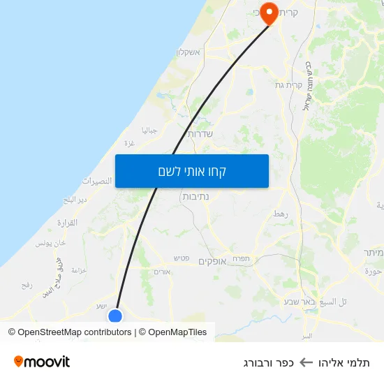 מפת תלמי אליהו לכפר ורבורג