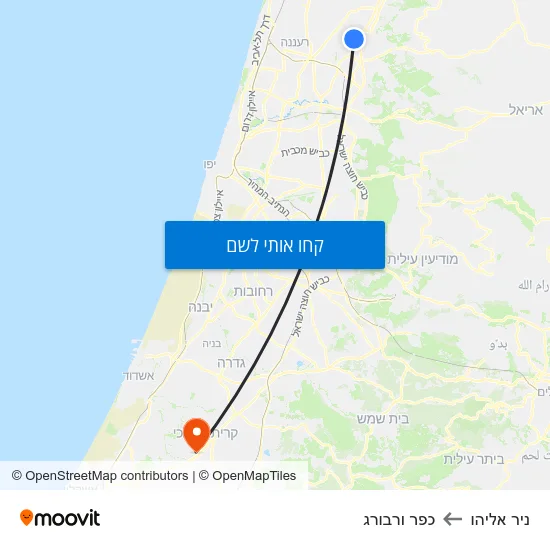 מפת ניר אליהו לכפר ורבורג