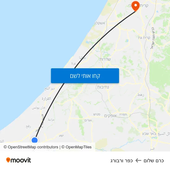מפת כרם שלום לכפר ורבורג