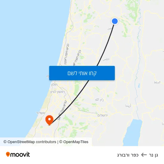 מפת גן נר לכפר ורבורג