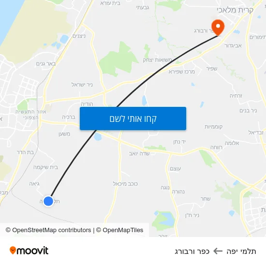 מפת תלמי יפה לכפר ורבורג