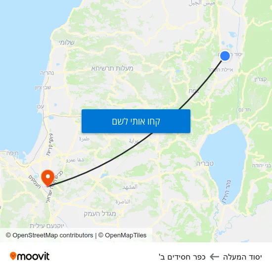 מפת יסוד המעלה לכפר חסידים ב'