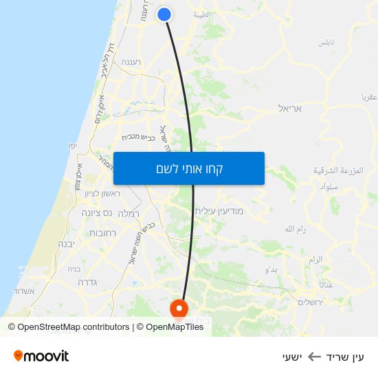 מפת עין שריד לישעי