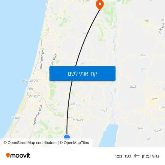 מפת גוש עציון לכפר מצר