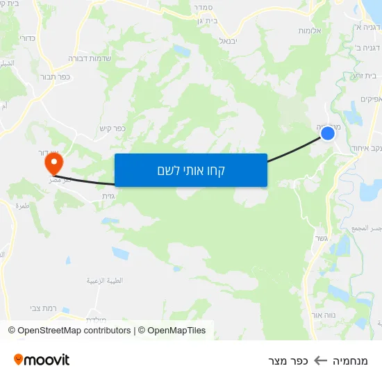 מפת מנחמיה לכפר מצר