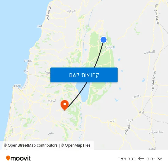 מפת אל -רום לכפר מצר