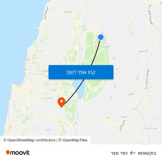 מפת בוקעאתא לכפר מצר