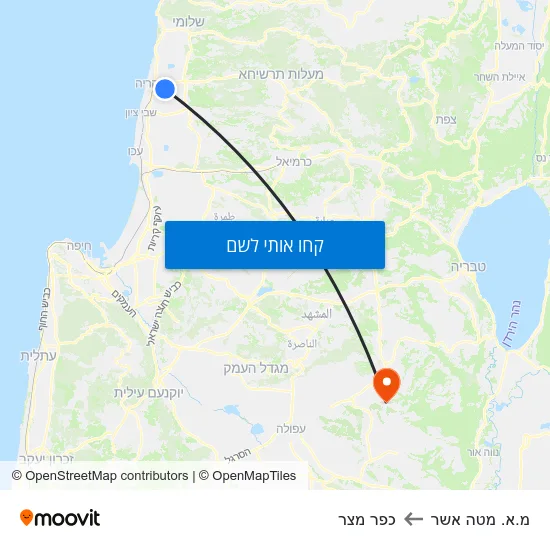 מפת מ.א. מטה אשר לכפר מצר