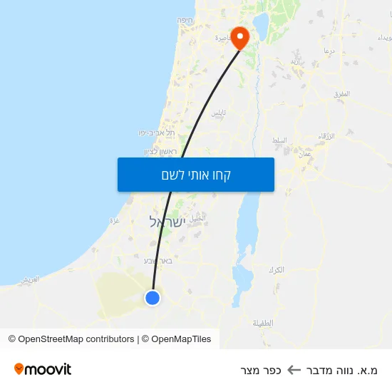 מפת מ.א. נווה מדבר לכפר מצר