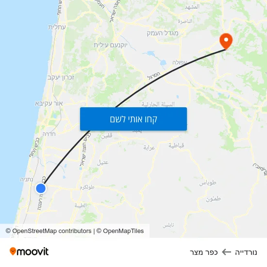 מפת נורדייה לכפר מצר
