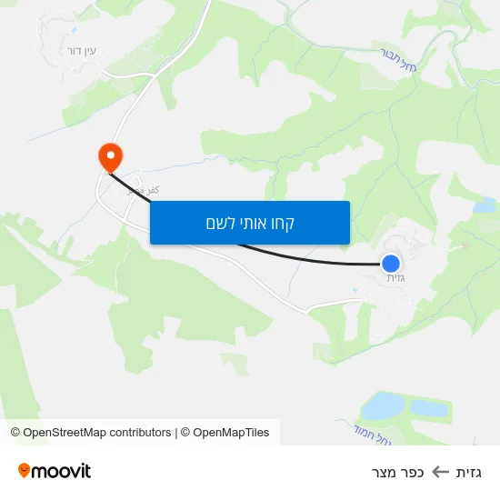 מפת גזית לכפר מצר
