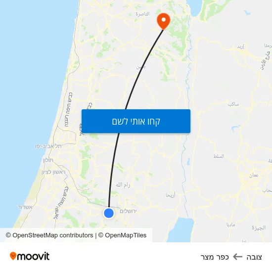 מפת צובה לכפר מצר