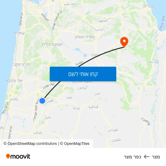 מפת מצר לכפר מצר