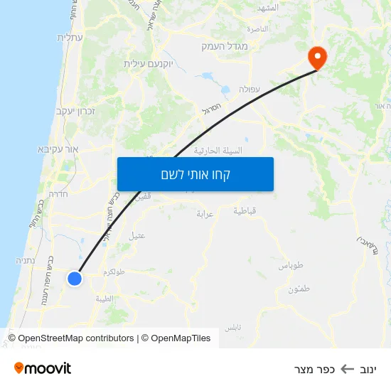 מפת ינוב לכפר מצר
