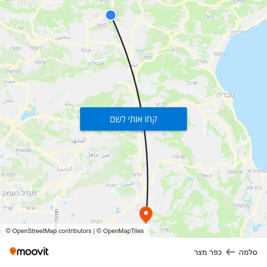 מפת סלמה לכפר מצר