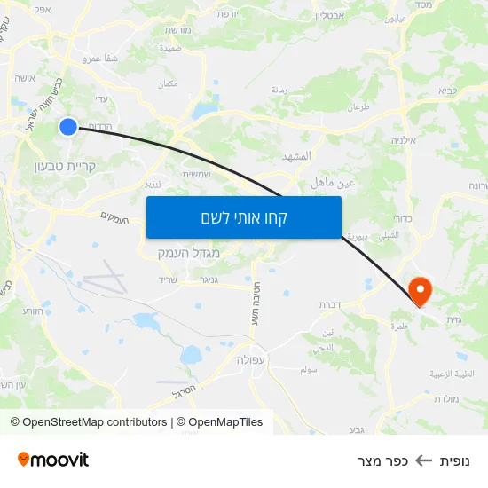 מפת נופית לכפר מצר