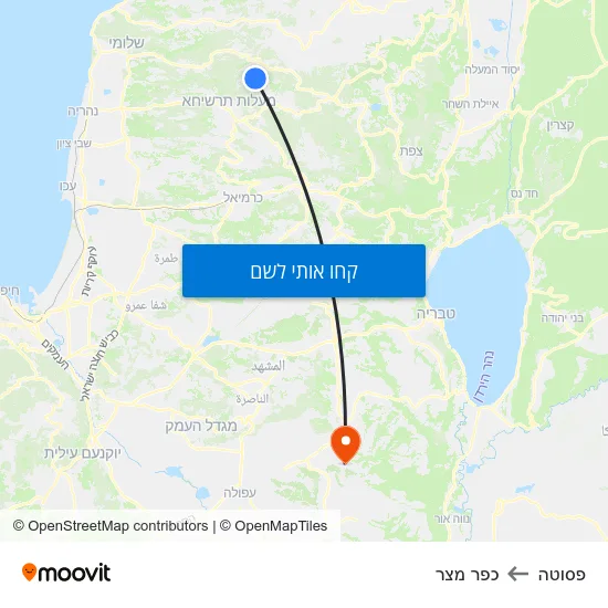מפת פסוטה לכפר מצר