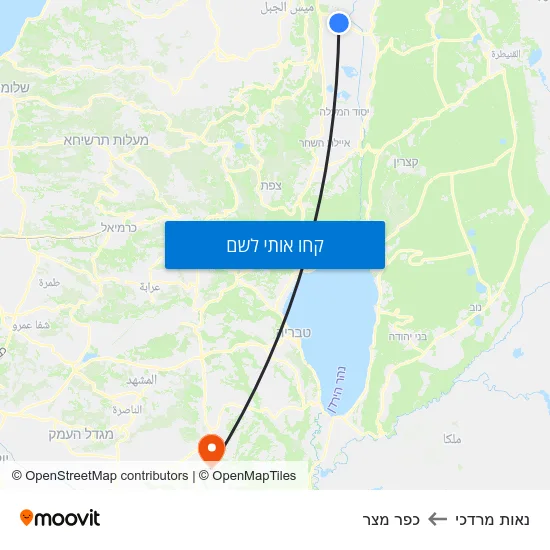 מפת נאות מרדכי לכפר מצר