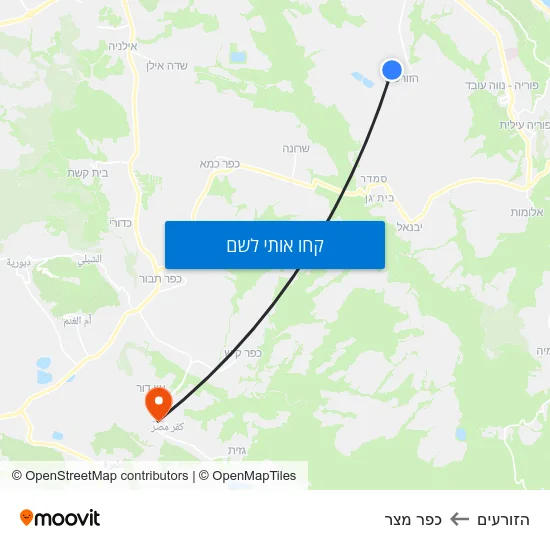 מפת הזורעים לכפר מצר