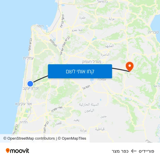 מפת פוריידיס לכפר מצר