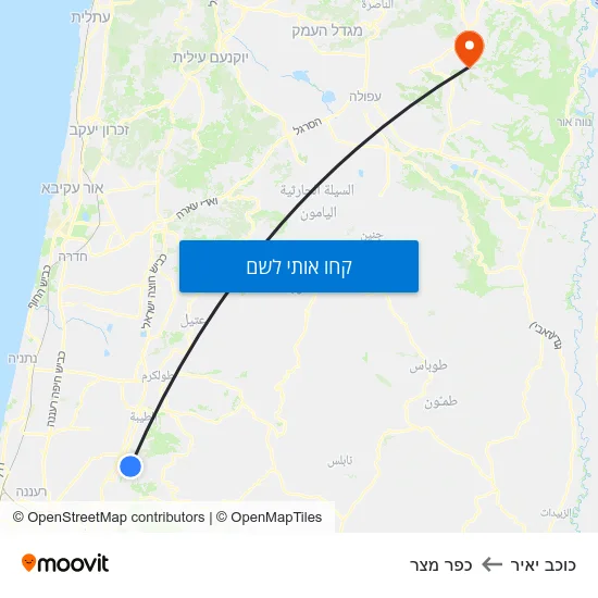מפת כוכב יאיר לכפר מצר
